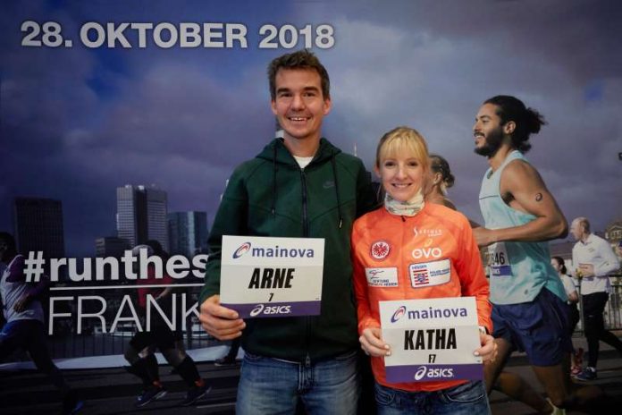 Arne Gabius und Katharina Heinig (Foto: Mainova Frankfurt Marathon)
