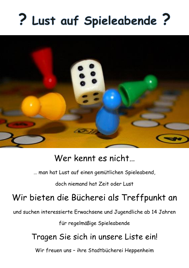 Einladung zum Spieleabend