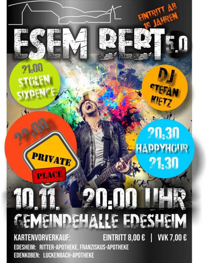 Plakat zu Edesheim: „Esem bebt“ zum fünften Mal