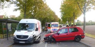 Unfall am Montag, 1. Oktober 2018 in der Straße “Lange Wender” in Vellmar.