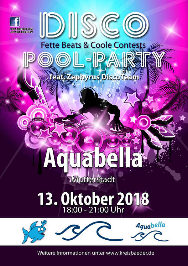 DISCO Pool-Party Veranstaltungshinweis (Quelle: Kreisverwaltung Rhein-Pfalz-Kreis)