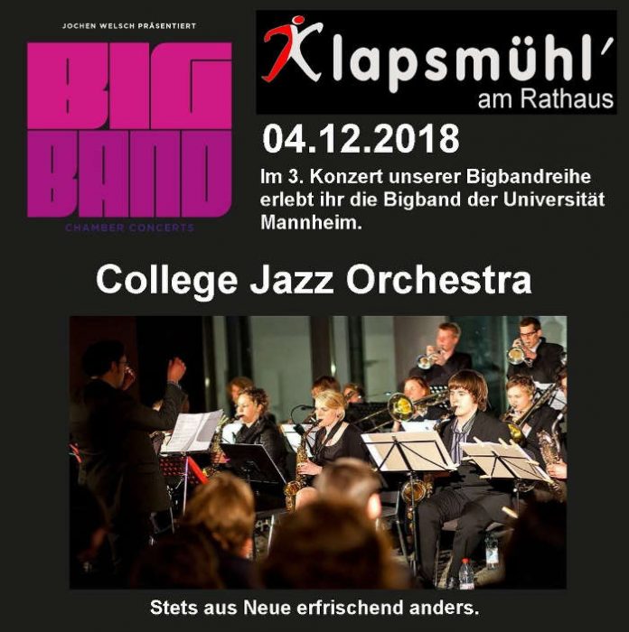 Bigband Chamber Concerts Veranstaltungshinweis (Quelle: Klapsmühl')