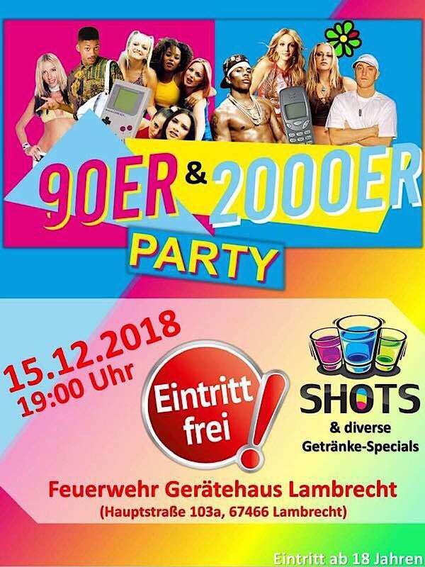 90er & 2000er Party Veranstaltungshinweis