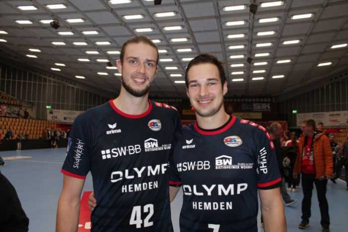 Die ehemaligen Eulen-Spieler Patrick Weber und Dominik Claus (rechts) erzielten jeweils zwei Tore beim Auswärtssieg von Bietigheim