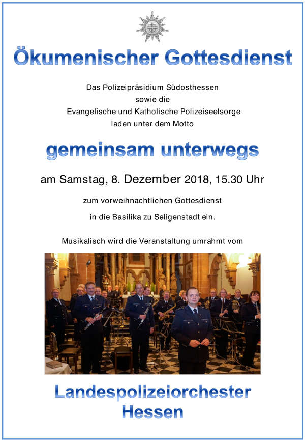 Konzert Landespolizeiorchester Veranstaltungshinweis