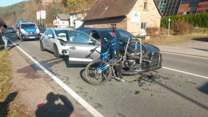 Ein Radfahrer war glücklicherweise nicht verwickelt.