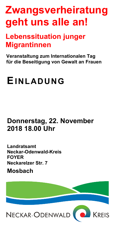 Zwangsverheiratung Einladung Plakat