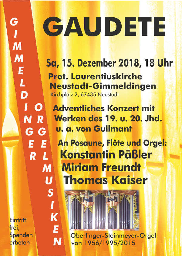 GAUDETE Adventliches Konzert Veranstaltungshinweis
