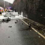 Die Unfallstelle (Foto: Presseteam der Feuerwehr VG Lambrecht)
