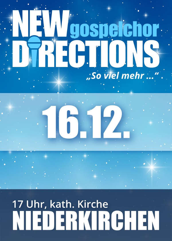 Gospelchor New Directions Veranstaltungshinweis