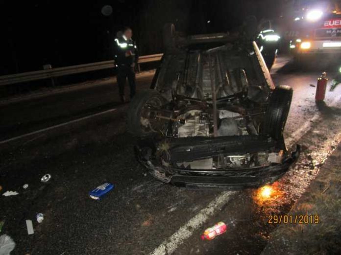 Glaettegefahr - Unfall auf der B270