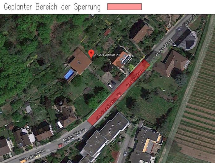 Straßensperrung (Quelle: Stadtverwaltung Neustadt) Straßensperrung (Quelle: Stadtverwaltung Neustadt)