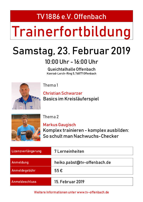 Trainerfortbildung am 23.02.2019 (Quelle: TV Offenbach)