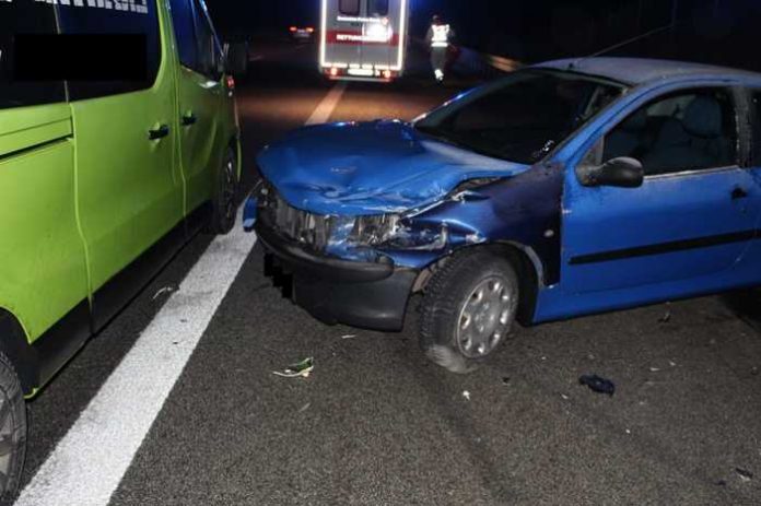 Unfallstelle auf der A6 Unfallstelle auf der A6