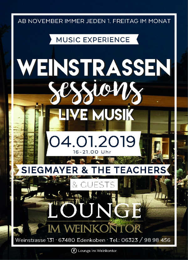 Weinstrassen Sessions in der Lounge im Weinkontor Edenkoben Veranstaltungshinweis
