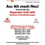 Termine Reparatur Café (Quelle: Stadtverwaltung Neustadt)