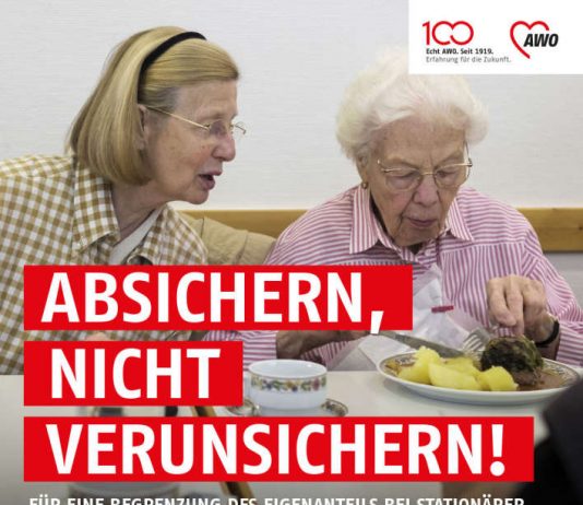 Petition „Eigenanteil bei stationärer Pflege begrenzen!“ (Quelle: AWO Pfalz e.V.)