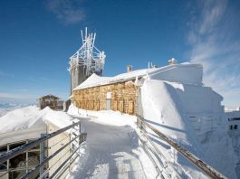 Wetterstation des Deutschen Wetterdienstes auf der Zugspitze (Quelle: DWD)