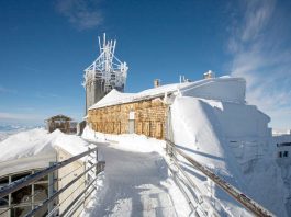 Wetterstation des Deutschen Wetterdienstes auf der Zugspitze (Quelle: DWD)