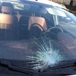 Die Windschutzscheibe des PKW (Foto: Polizei RLP