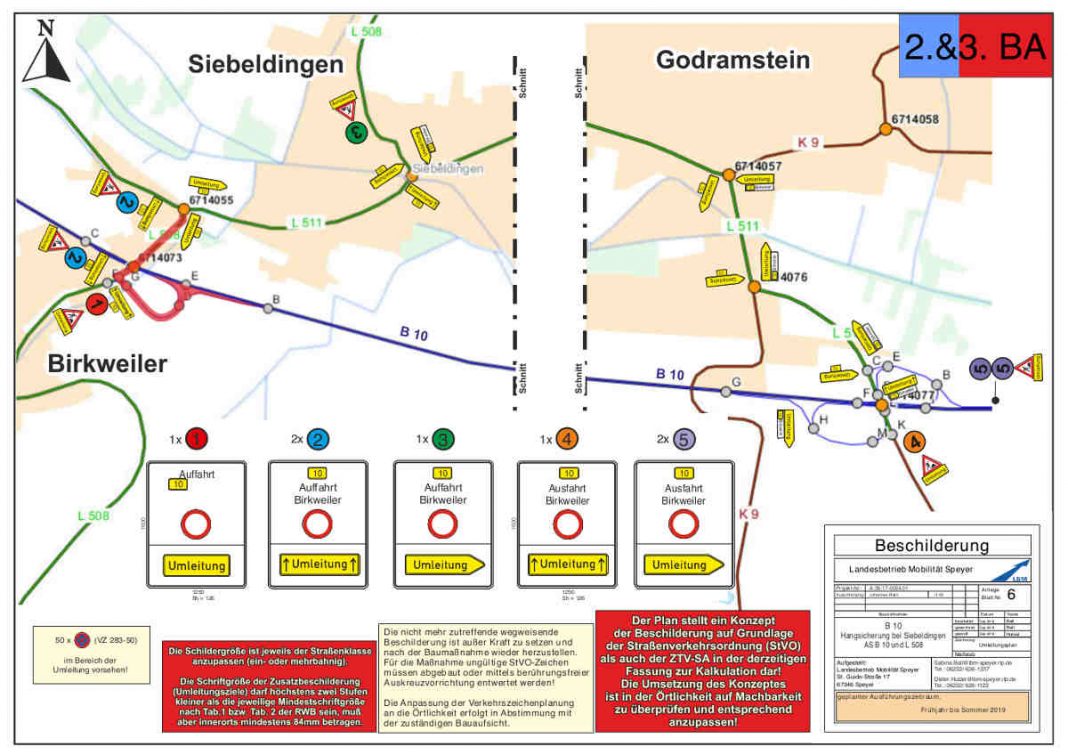 Umleitungstrecke (Quelle: LBM Speyer)