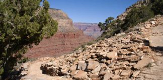 Blockmeer aus hellen Sandsteinen im Grand Canyon National Park (Foto: GEOSKOP-2009)