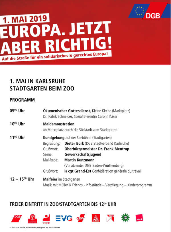 DGB-Veranstaltung am 1. Mai 2019