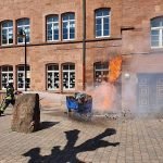 Die Feuerwehr löschte den Brand (Foto: Presseteam der Feuerwehr VG Lambrecht)