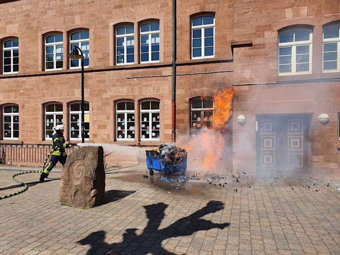 Die Feuerwehr löschte den Brand (Foto: Presseteam der Feuerwehr VG Lambrecht)