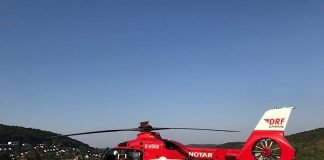 Der Hubschrauberlandeplatz am Standort Mosbach der Neckar-Odenwald-Kliniken umgebaut. In dieser Zeit landen Rettungshubschrauber auf dem Sportplatz Bergfeld. (Foto: Neckar-Odenwald-Kliniken)