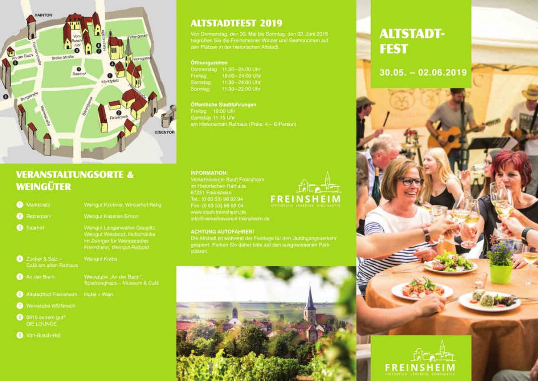 Flyer Altstadtfest in Freinsheim