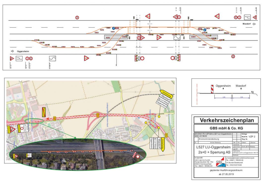 Verkehrszeichenplan (Quelle: LBM Speyer)