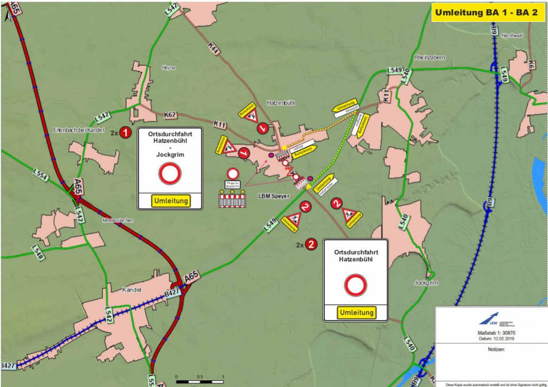 Umleitungen (Quelle: LBM Speyer)