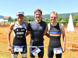 Die Erst- bis Drittplatzierten: v.l.: Julian Erhard, Frederik Henes und Malte Plappert (Foto: PIX-Sportfotos)