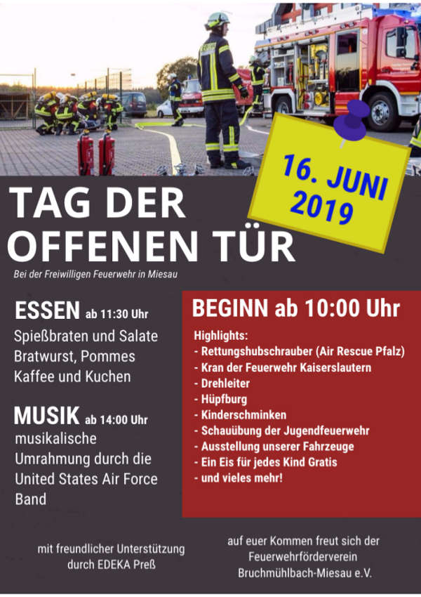 Tag der offenen Tür bei der Feuerwehr Bruchmühlbach-Miesau