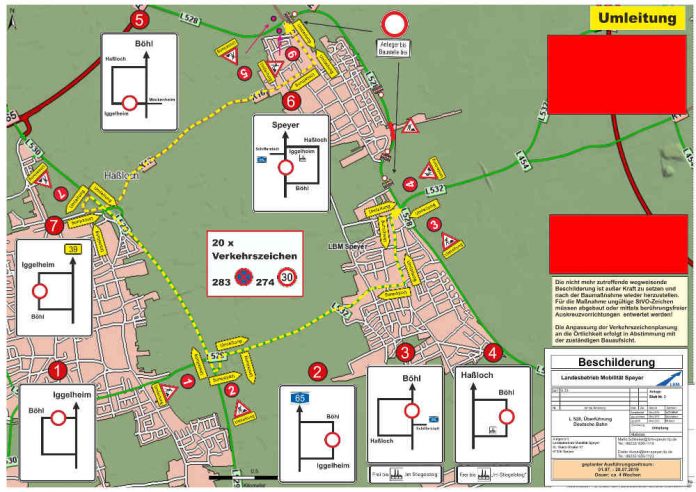 Umleitung (Quelle: LBM Speyer)