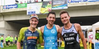 v.l.: Sebastian Kienle, Maximilian Saßerath und Julian Ehrhardt (Foto: PIX-Sportfotos)