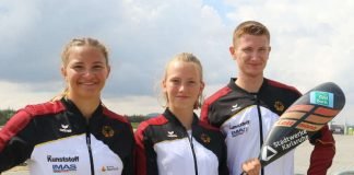 v.l.: EM-Teilnehmer Greta Köszeghy, Gesine Ragwitz und Jan Bechtold (Foto: Rheinbrüder Karlsruhe)