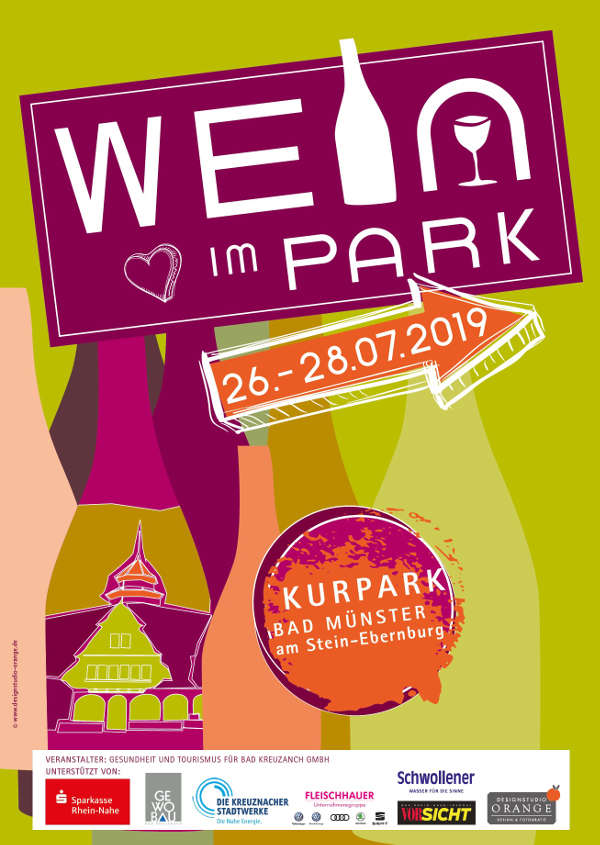 Plakat Wein im Park (Quelle: Gesundheit und Tourismus Bad Kreuznach GmbH) Plakat Wein im Park (Quelle: Gesundheit und Tourismus Bad Kreuznach GmbH)
