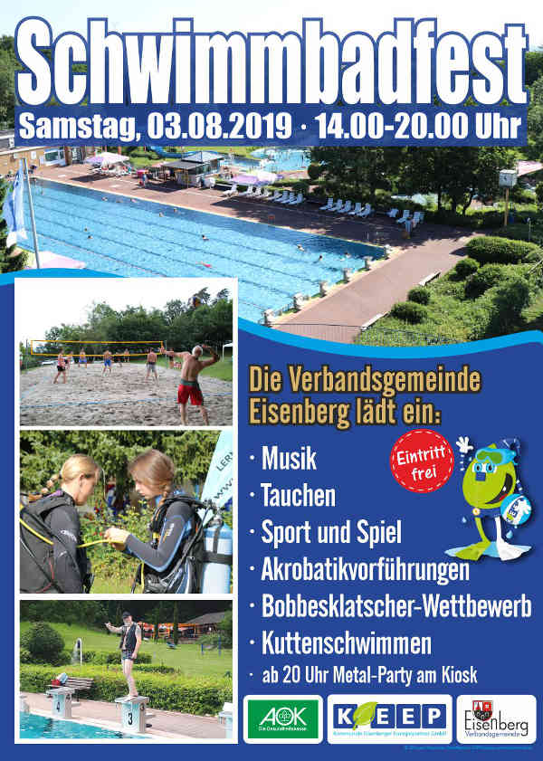 Plakat Schwimmbadfest 2019