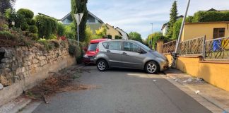 Die Frau wurde zwischen der Fahrzeugfront und einer Straßenlaterne eingeklemmt und verstarb noch an der Unfallstelle (Foto: Polizei RLP)