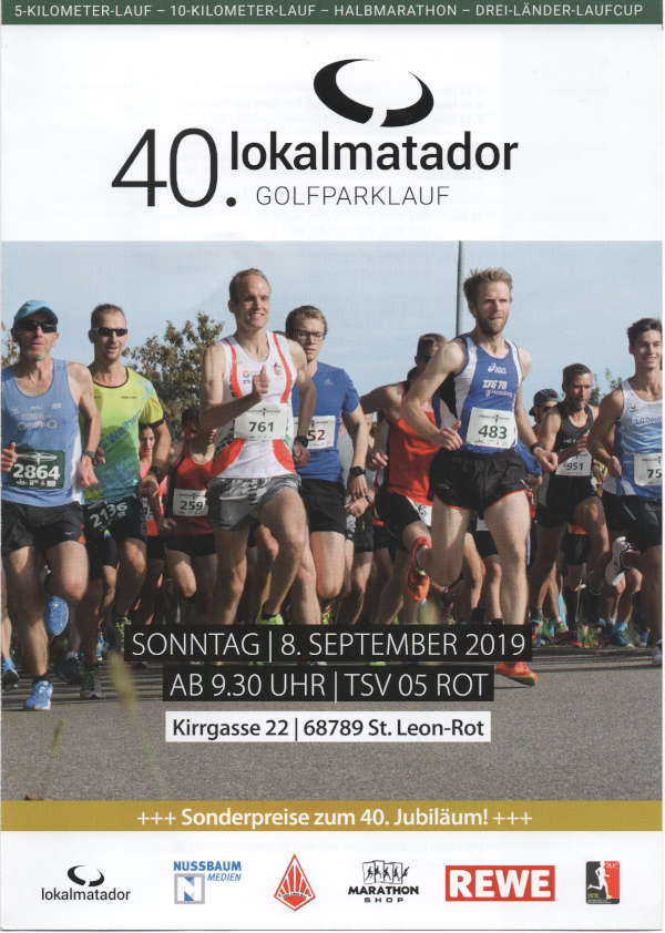 Plakat Lokalmatador-Golfparklauf 2019