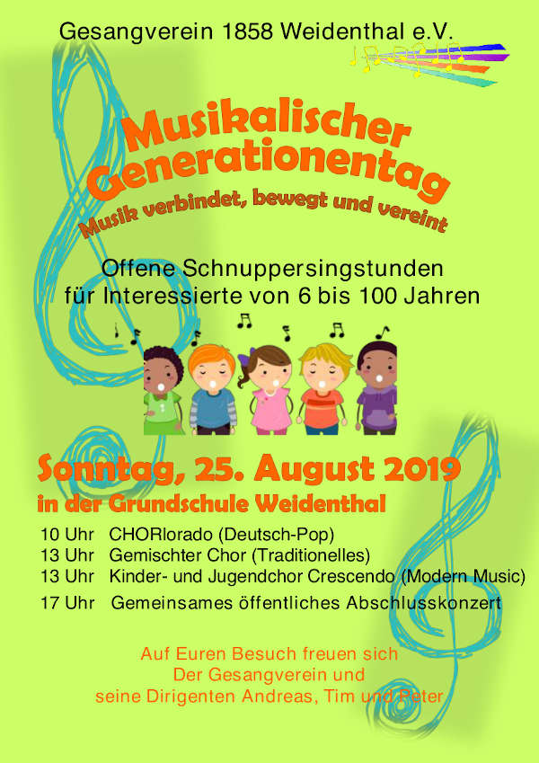 Plakat Musikalischer Generationentag