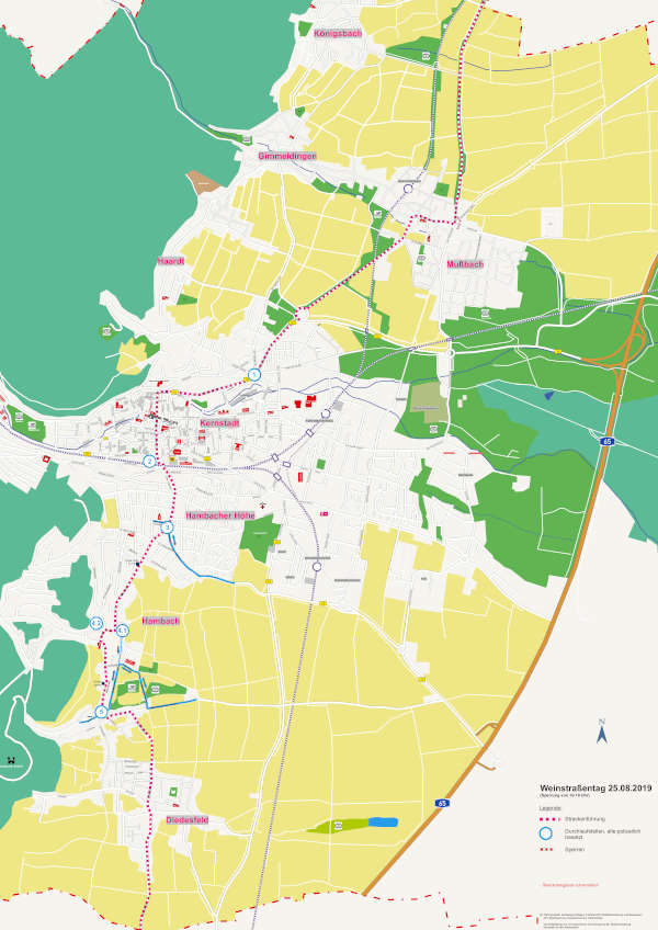 Weinstraßentag - Plan (Quelle: Stadtverwaltung Neustadt)