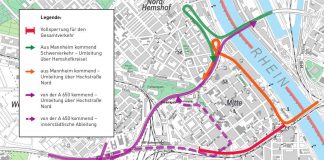 Umleitungsempfehlung Innenstadt (Quelle: Stadt Ludwigshafen)