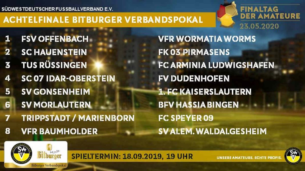 Achtelfinale Bitburger-Verbandspokal 20192020