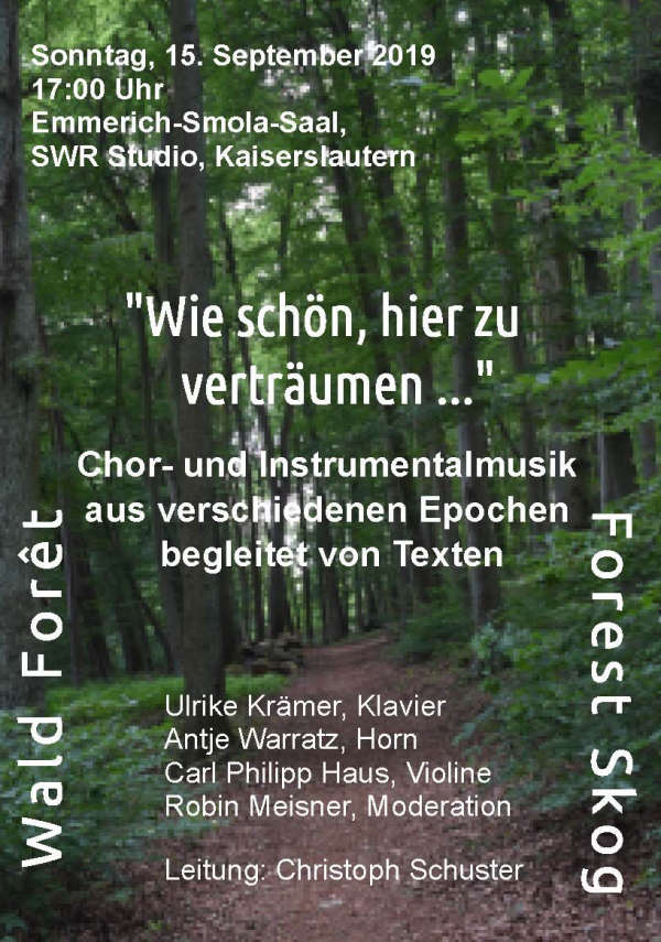 Konzert zum Thema Wald des Musikvereins Kaiserslautern 1840