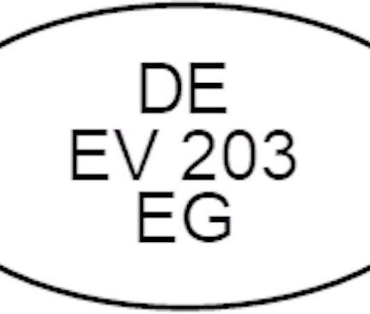 Kennung DE EV 203 EG