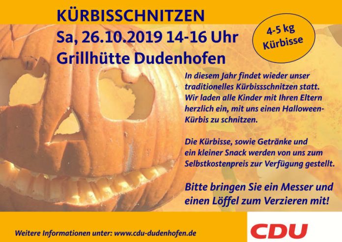 Kürbisschnitzen der CDU Dudenhofen