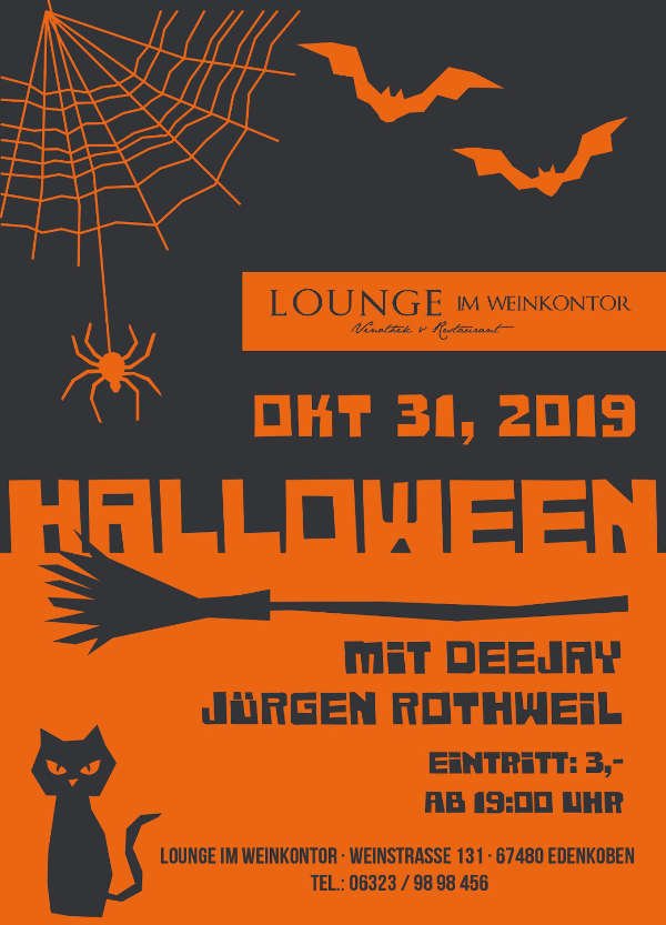 Halloween-Party in der Lounge im Weinkontor Edenkoben